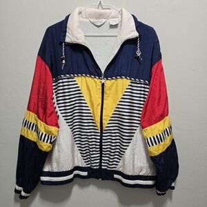 Vintage Colorful Windbreaker‎ Jacket Large